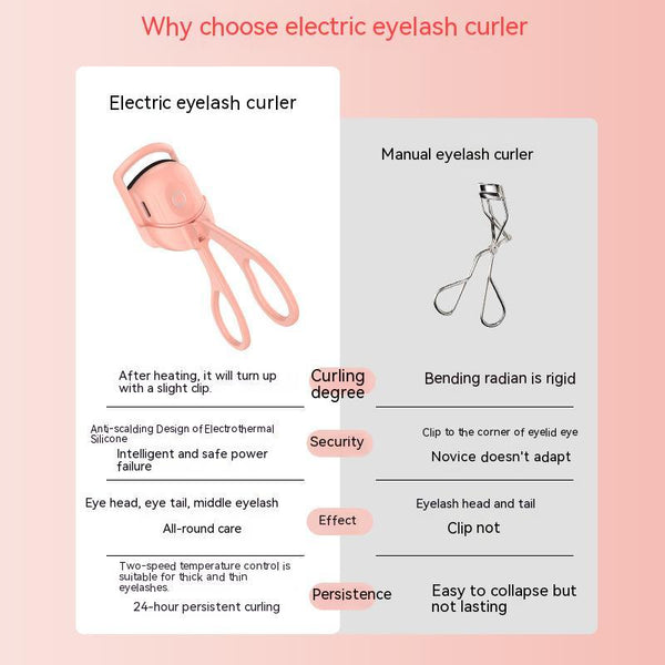 Eyelash Curler Portable Electric Heated Comb Eye Lash